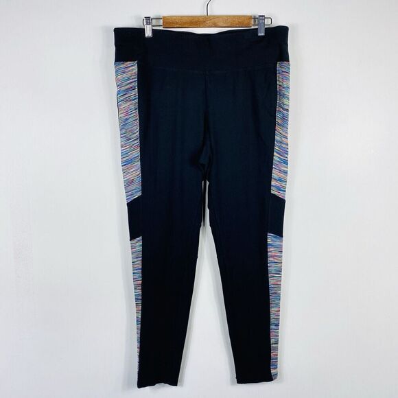 Livi Active Lane Bryant Plus Size 18 20 Full Length Leggings Black Space Dye - Picture 1 of 3
